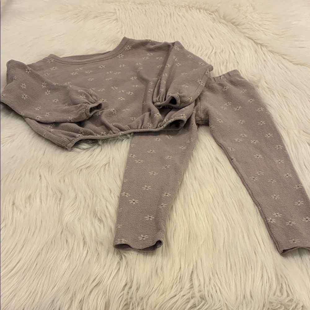 Rylee + Cru Girls Spongey Knit Set-Daisy